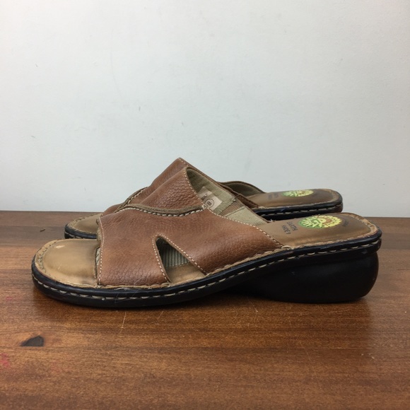 Earth Spirit Shoes Women’s Size 8 Gelron 2000 Hope Brown Leather Slide Sandals. - Picture 2 of 12